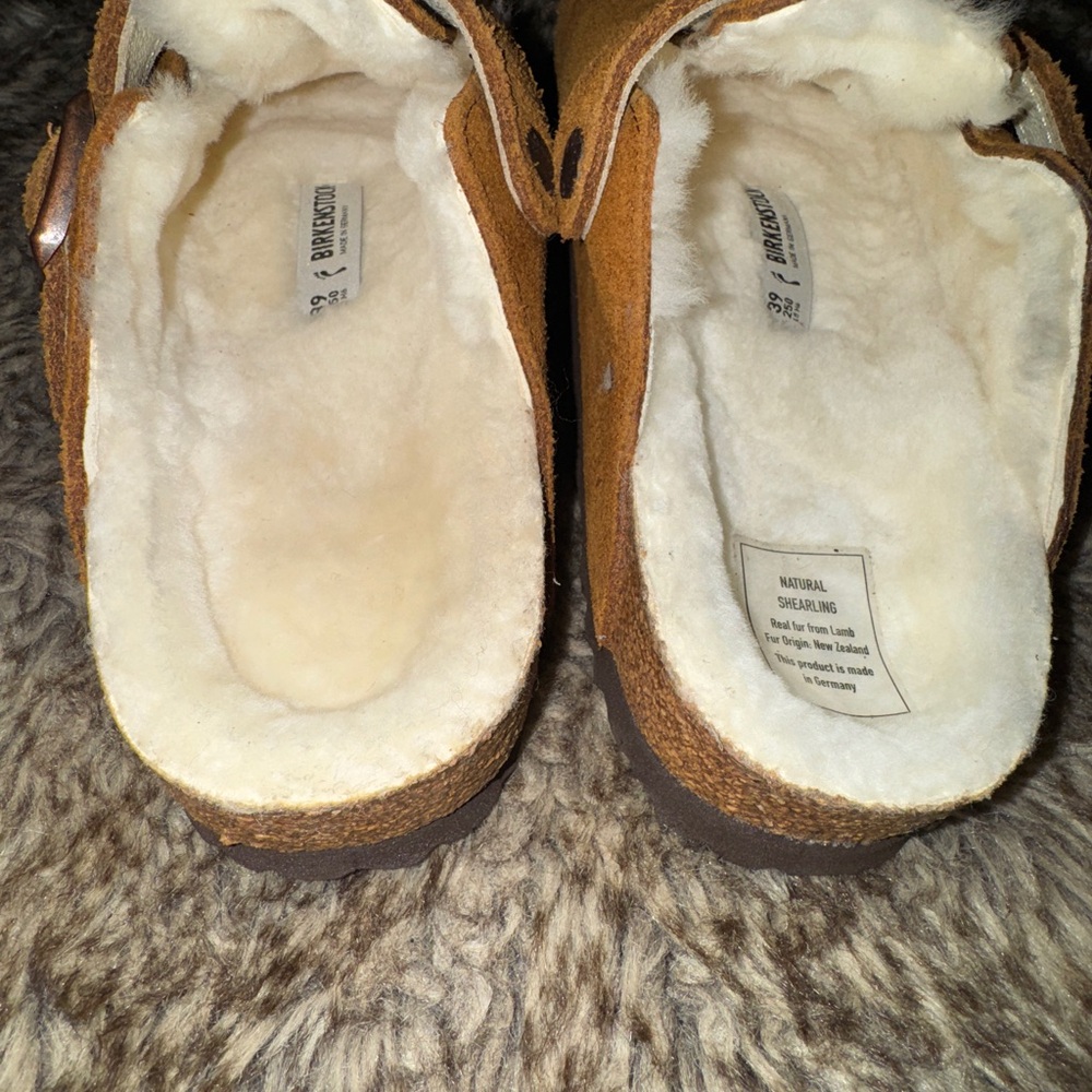 Birkenstock Boston shearling clogs    - mink/ Tan Suede - Picture 2 of 7